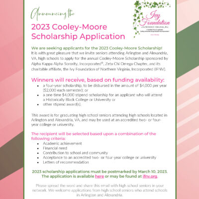 2023 Cooley Moore Scholarship